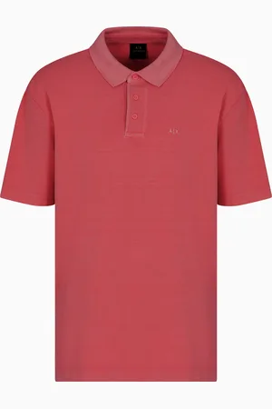 Armani Exchange Polo en piqué de coton effet usé