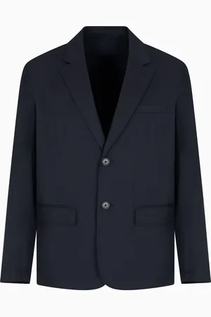 Armani Exchange Veste en sergé de coton à simple boutonnage
