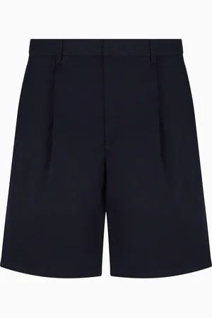 Armani Exchange Bermuda à plis en twill de coton