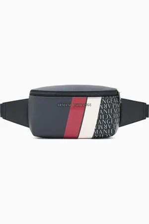 Armani Exchange Sac banane avec monogramme et rayures
