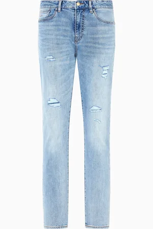 Armani Exchange Jean skinny J14 en denim de coton délavé