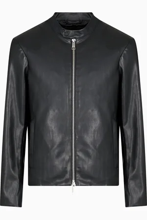 Armani Exchange Veste en simili cuir avec zip