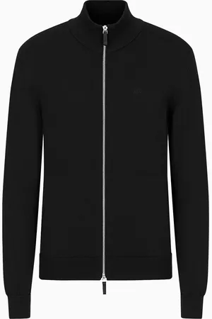 Armani Exchange Cardigan entièrement zippé en coton biologique