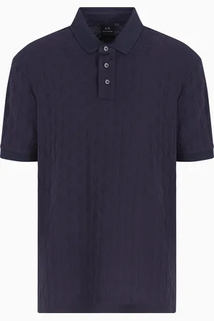 Armani Exchange Polo coupe régulière avec logo intégral ton sur ton