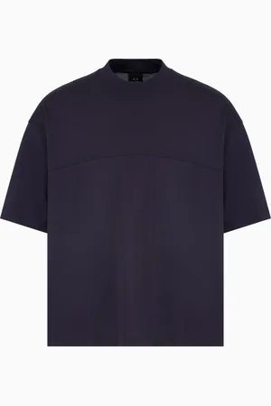 Armani Exchange Sweat-shirt à manches courtes en coton mercerisé