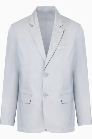 Armani Exchange Veste en sergé de coton à simple boutonnage