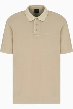 Armani Exchange Polo en piqué de coton effet usé