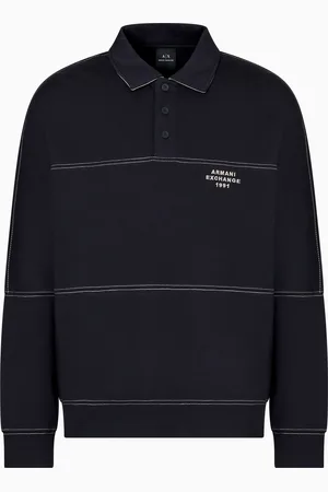 Armani Exchange Sweat-shirt polo stretch contrecollé