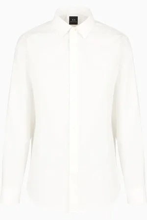 Armani Exchange Chemise en jacquard de coton coupe régulière