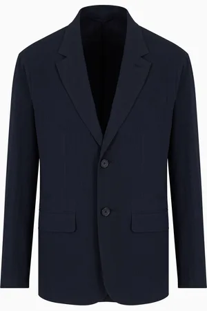 Armani Exchange Veste en coton stretch à boutonnage simple