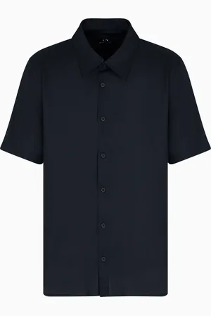 Armani Exchange Chemise coupe régulière en sergé de lyocell