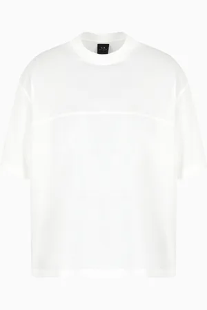 Armani Exchange Sweat-shirt à manches courtes en coton mercerisé