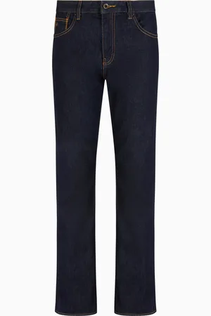 Armani Exchange Jean slim J13 en denim de coton avec surpiqûres contrastées