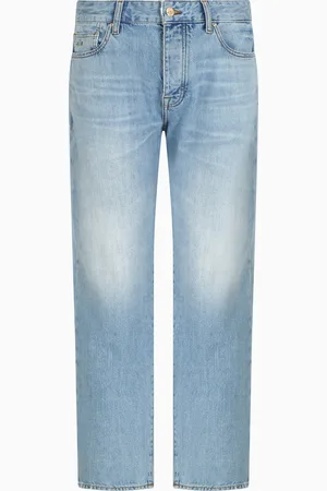 Armani Exchange Jean coupe carotte J71 en denim de coton délavé