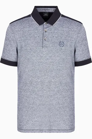 Armani Exchange Polo en coton avec détails contrastés