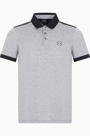 Armani Exchange Polo en coton avec détails contrastés