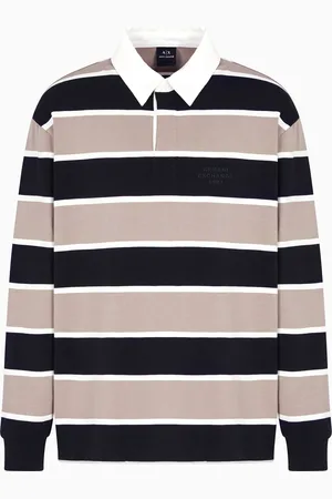 Armani Exchange Polo coupe ample à rayures maxi