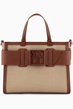 Armani Exchange Sac à main en tissu tissé avec logo