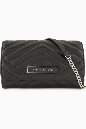 Armani Exchange Portefeuille avec rabat et bandoulière matelassée
