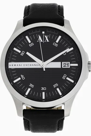 Armani Exchange Montre à trois aiguilles avec bracelet en cuir