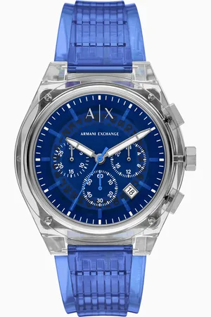 Armani Exchange Montre chronographe bleue