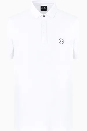 Armani Exchange Polo slim fit en coton stretch avec logo