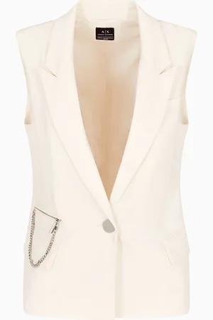 Armani Exchange Gilet simple boutonnage avec chaîne pendentif