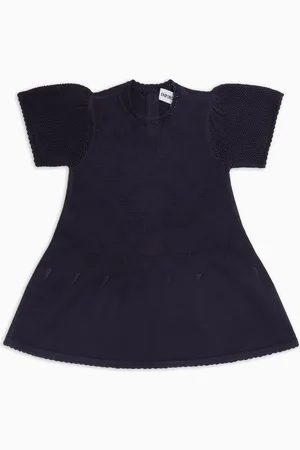 Emporio Armani Robe évasée en maille jacquard avec aigle all over