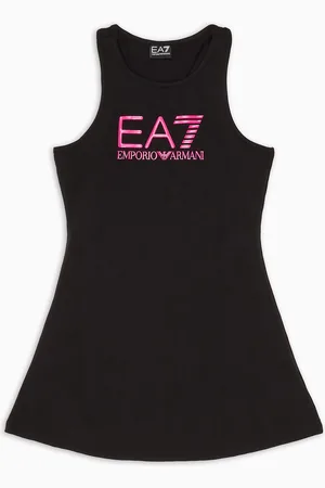 EA7 Robe Logo Series Girl en coton stretch