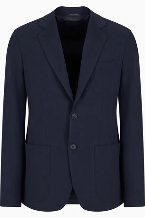 Giorgio Armani Veste à simple boutonnage gamme Upton en toile de pur lin