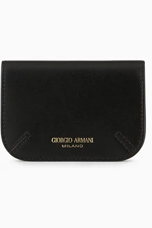 Giorgio Armani Porte-cartes la Prima en cuir liégé