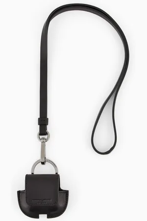 Giorgio Armani Étui AirPods en cuir avec bandoulière