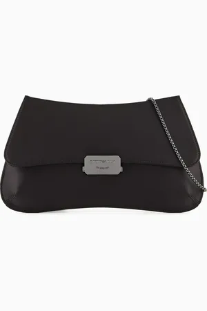 Emporio Armani Pochette en satin avec chaîne
