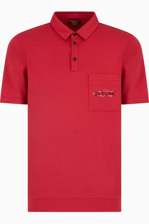 Giorgio Armani Polo à manches courtes en coton et soie