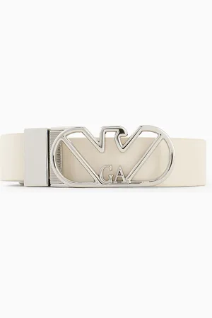 Emporio Armani Ceinture réversible en cuir imprimé cerf avec boucle aigle