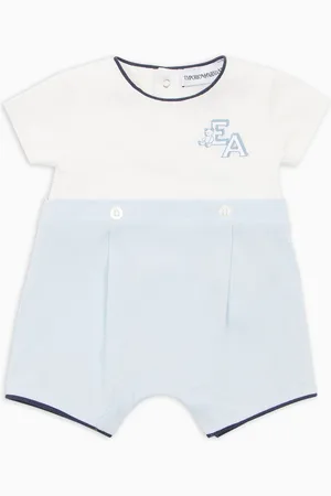 Emporio Armani Barboteuse en jersey avec logo EA