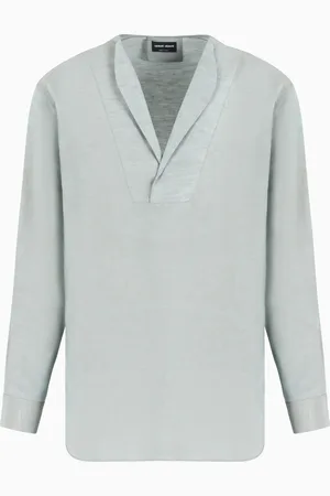 Giorgio Armani Chemise polo en lin et soie