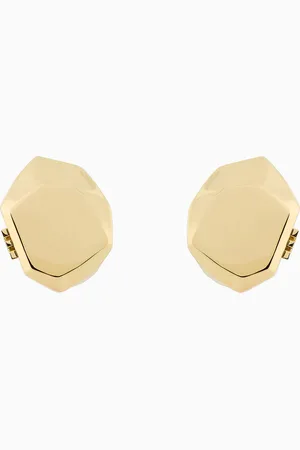 Emporio Armani Boucles d’oreilles boutons en laiton couleur or