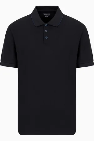 Giorgio Armani Polo en piqué de coton en fil d’Écosse