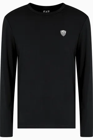 EA7 T-shirt à manches longues en jersey stretch