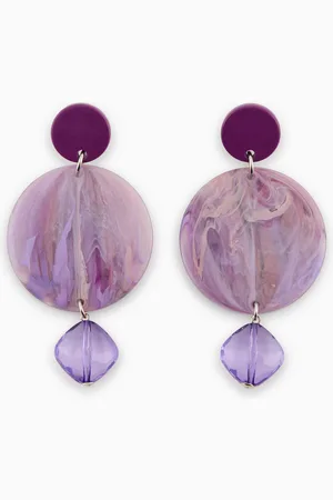 Emporio Armani Grandes boucles d’oreilles pendantes marbrées