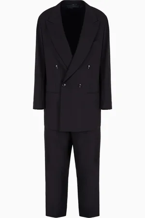 Giorgio Armani Costume croisé en crêpe de laine vierge