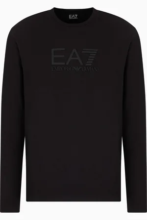 EA7 T-shirt à manches longues Visibility en coton stretch