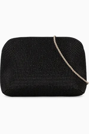 Giorgio Armani Pochette La Prima en satin et strass