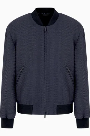Giorgio Armani Blouson en mélange de soie matelassée à chevron