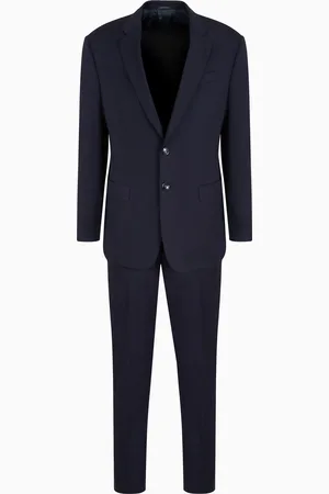 Giorgio Armani Costume à simple boutonnage gamme Soft en laine vierge