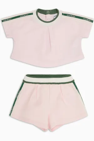 Emporio Armani Ensemble en jersey avec T-shirt et short à bande logo