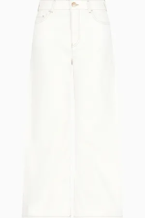 Emporio Armani Jean J33 taille mi-haute avec jambe large courte en bull teint en pièce