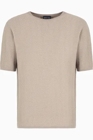 Giorgio Armani Pull ras-du-cou en laine vierge chevron