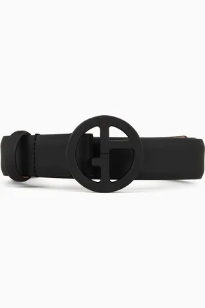 Giorgio Armani Ceinture en cuir effet caoutchouc